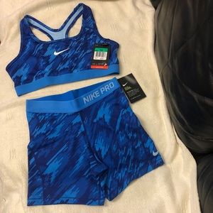 NIKE Girls XL Sport Bra and Short